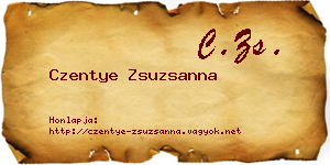 Czentye Zsuzsanna névjegykártya