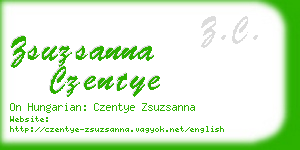 zsuzsanna czentye business card